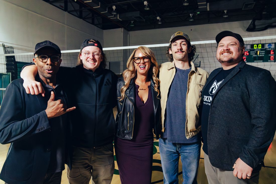 GMS crew on a gymnasium shoot
