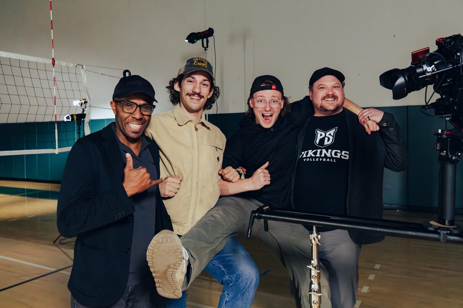 Crew on the Soul Patrol shoot at Portland State
